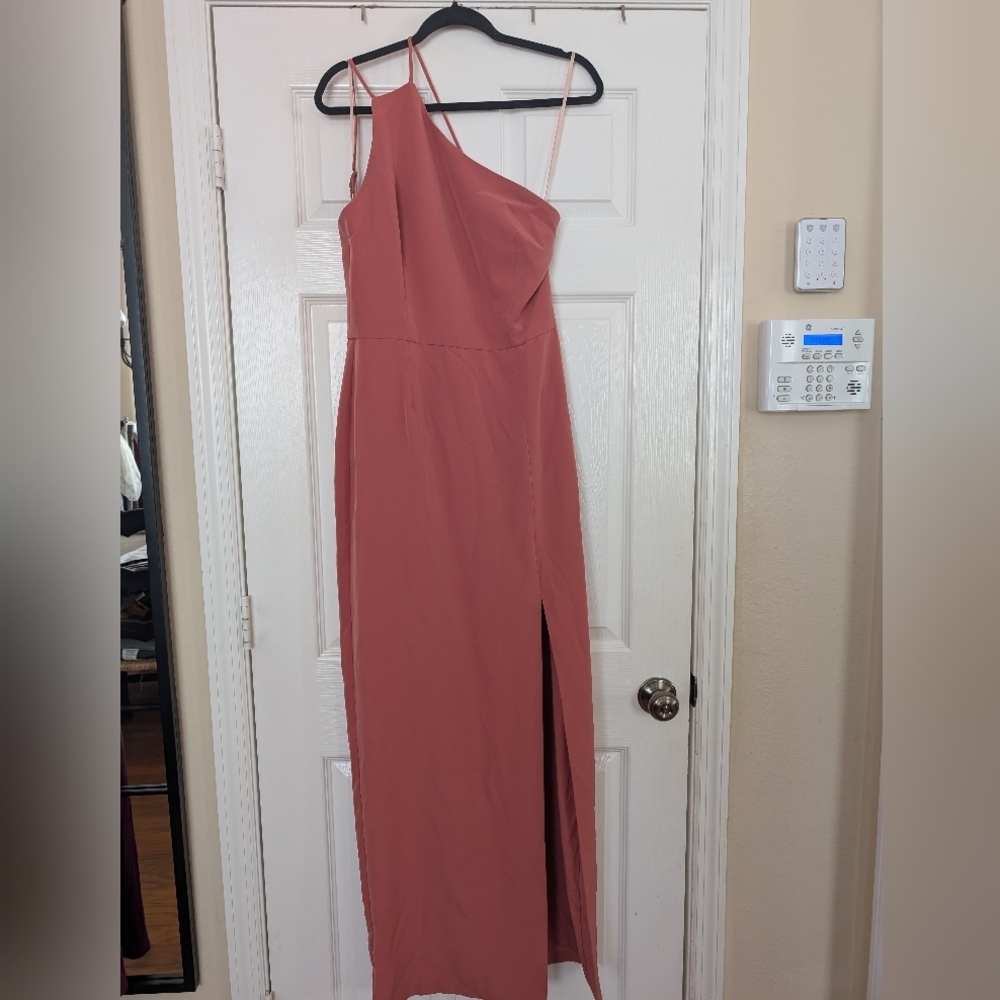 WAYF One-Shoulder Maxi Cocktail Formal Dress Gown